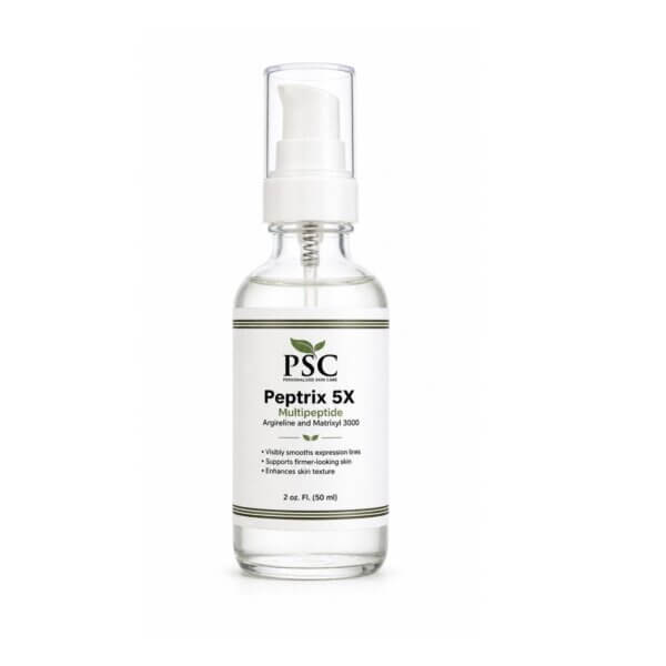 Bottle of Peptrix Multi Peptide Serum by PSC for smoothing and firming skin