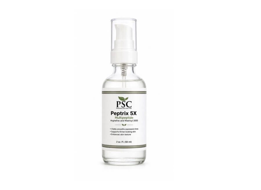 Bottle of Peptrix Multi Peptide Serum by PSC for smoothing and firming skin