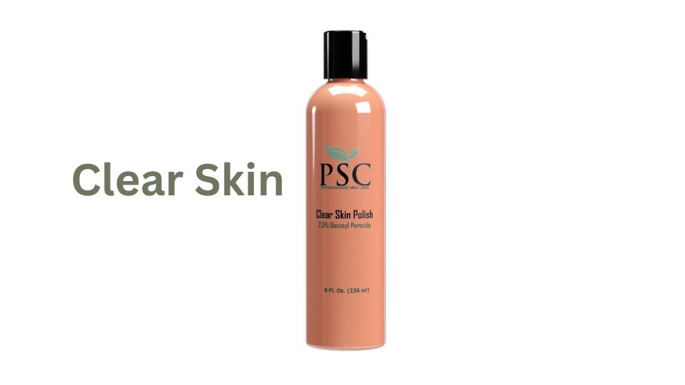 PSC Clear Polish | Benzoyl Peroxide Acne Treatment PSC Clear Polish with Benzoyl Peroxide exfoliating acne treatment to unclog pores, reduce breakouts, and improve oily, acne-prone skin.