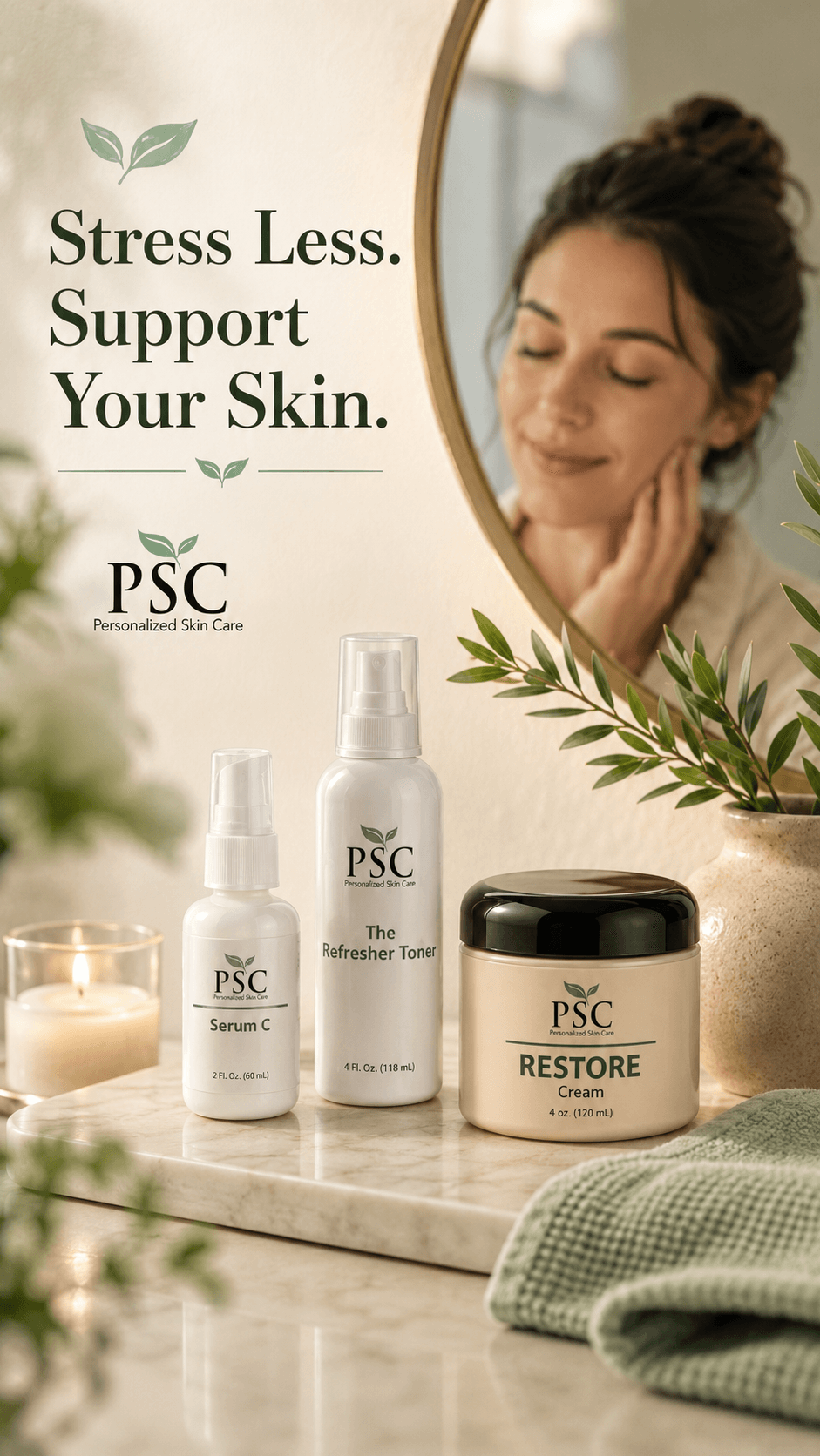 Teacher in a classroom following a simple skincare routine for healthy hydrated skin during the school year.